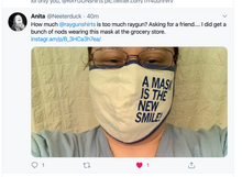 Load image into Gallery viewer, Fabric Face Mask: A Mask Is The New Smile