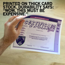 Load image into Gallery viewer, Zoom Attendance Certificate Poster