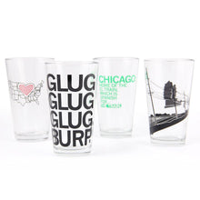 Load image into Gallery viewer, El Train Text Pint Glass
