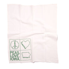 Load image into Gallery viewer, Peas, Love, Iowa Kitchen Towel
