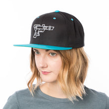Load image into Gallery viewer, Gun Logo Baseball Cap - Black/Teal
