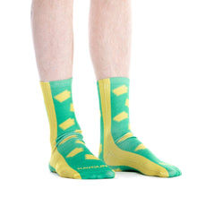 Load image into Gallery viewer, Iowa Outline Socks - Green/Yellow
