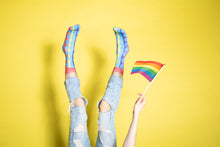 Load image into Gallery viewer, DSM Pride Flag Socks
