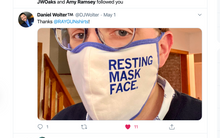 Load image into Gallery viewer, Fabric Face Mask: Resting Mask Face
