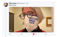 Load image into Gallery viewer, Fabric Face Mask: Resting Mask Face

