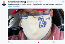 Load image into Gallery viewer, Fabric Face Mask: Resting Mask Face
