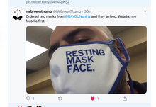 Load image into Gallery viewer, Fabric Face Mask: Resting Mask Face
