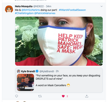 Load image into Gallery viewer, Fabric Face Mask: Keep Patrick Mahomes Safe
