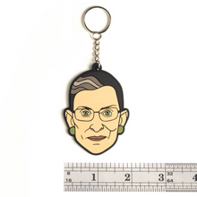 Load image into Gallery viewer, Dissent Pins: Ruth Bader Ginsburg Keychain
